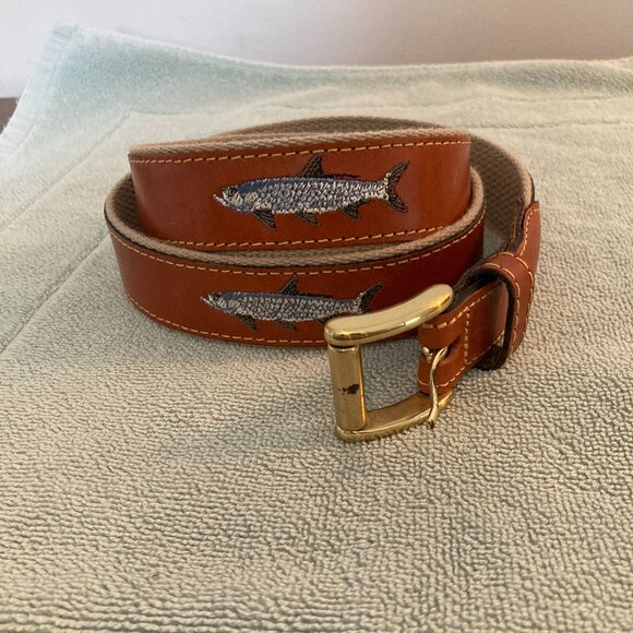 Orvis Accessories - Orvis Belt with Fish Embroidery
